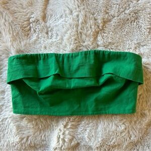 Princess Polly Green Cropped Tube Top